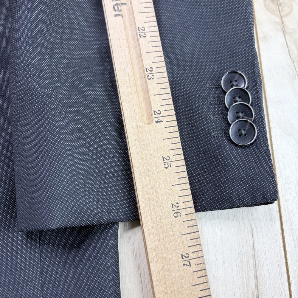 Hugo Boss Men's Super 120 100% Wool Birdseye Suit Gray Size 42R 36x32 - Picture 3 of 16